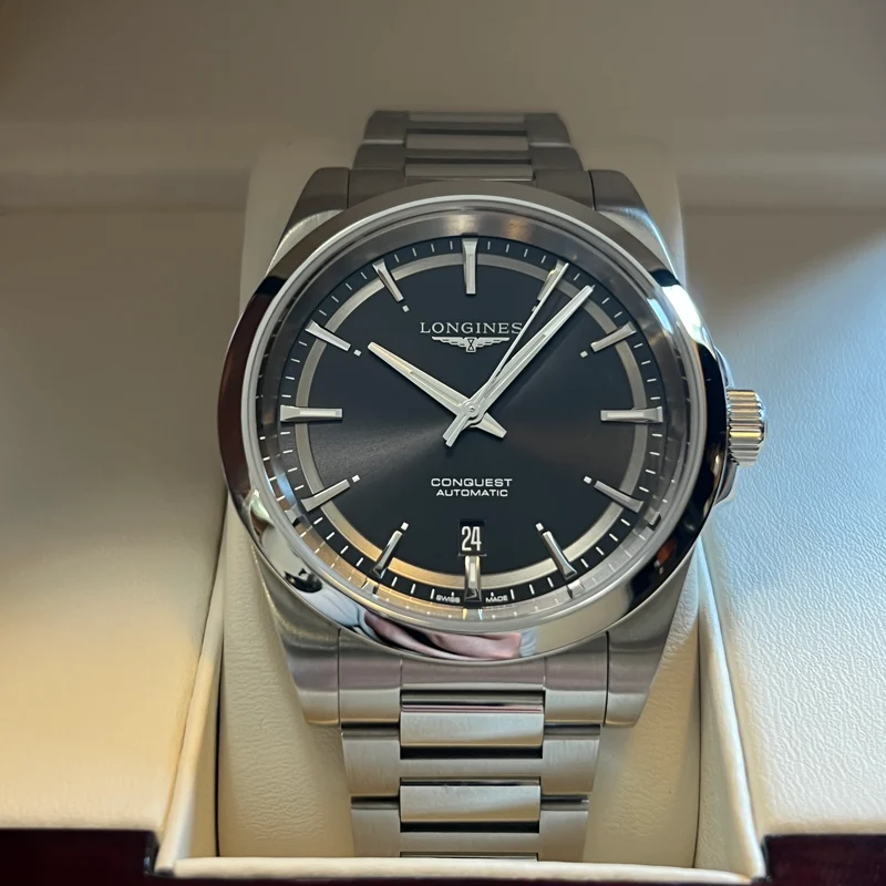 Longines Conquest Cadran Noir Coffret Complet L3.830.4.52.6