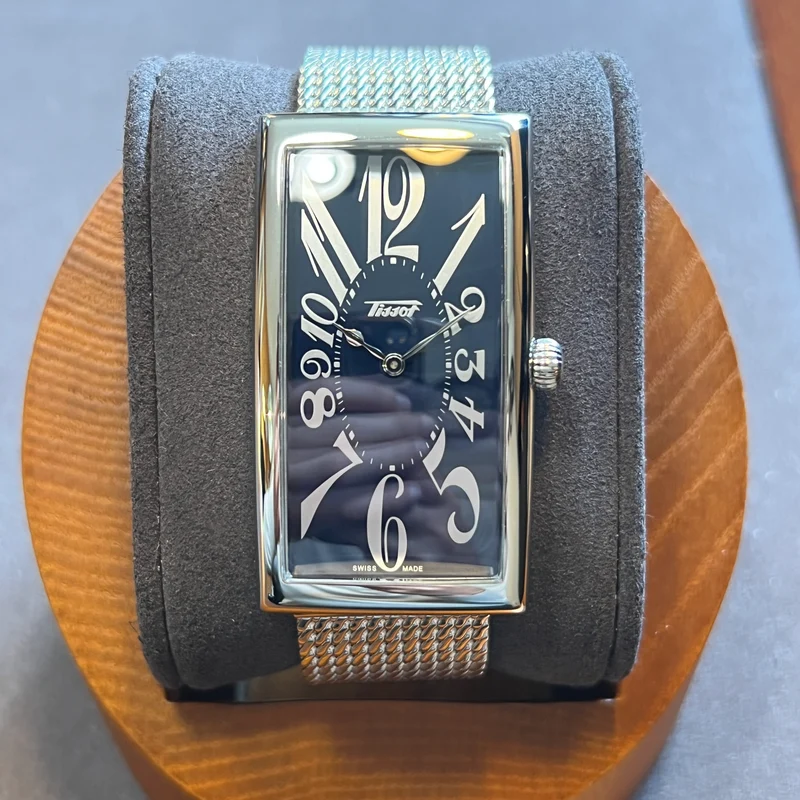 Montre Tissot Banana Quartz Cadran Bleu Ensemble Complet T117.509.16.042.00