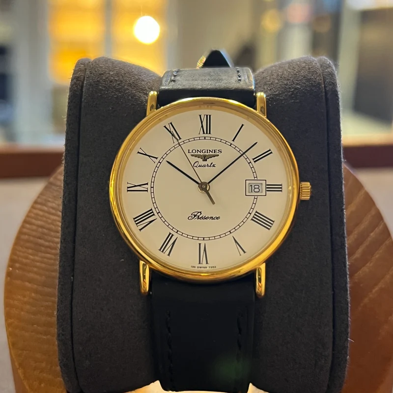 Longines Présence Quartz Date Plaqué Or