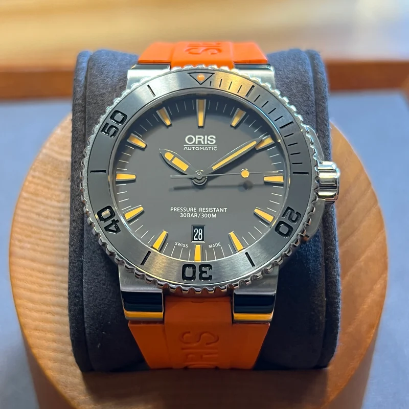 Oris Aquis Date Automatique Ensemble Complet 01 733 7653 4158