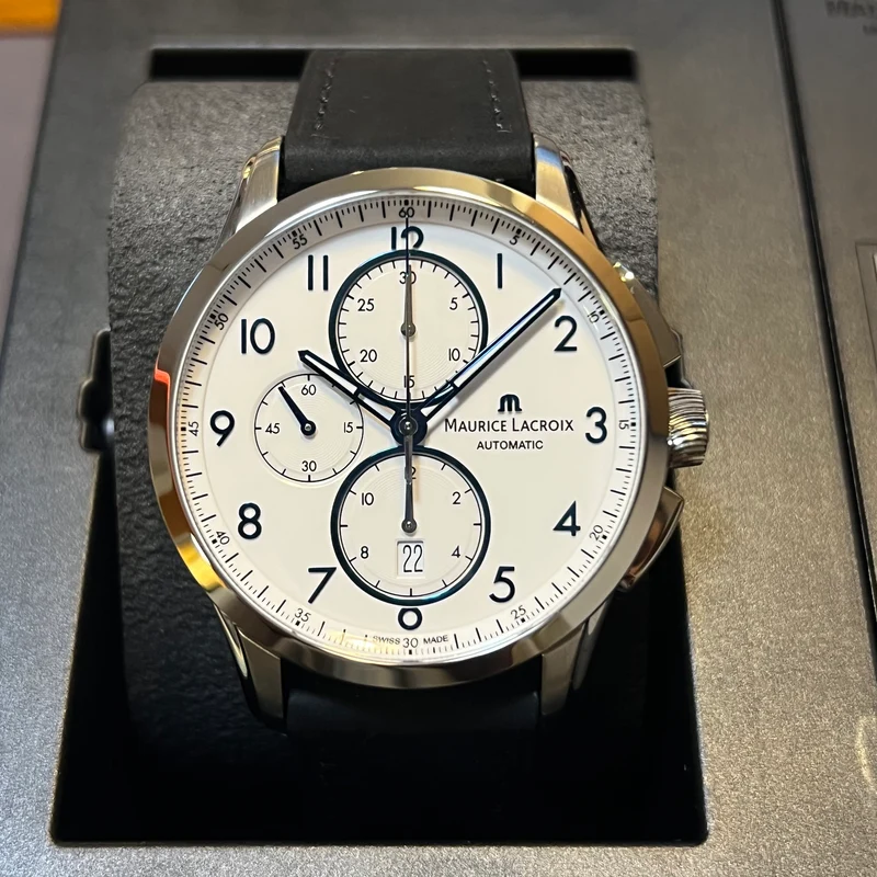 Maurice Lacroix Chronographe Pontos, ensemble complet PT6388-SS001-120-4
