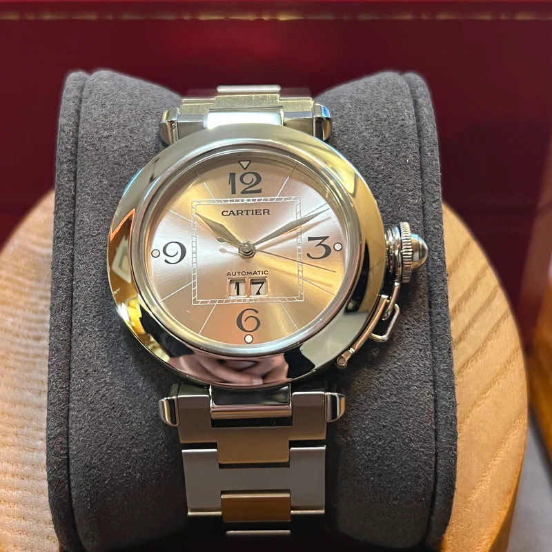 Cartier Pasha C Automatique Cadran Rose Ensemble Complet W31058M7
