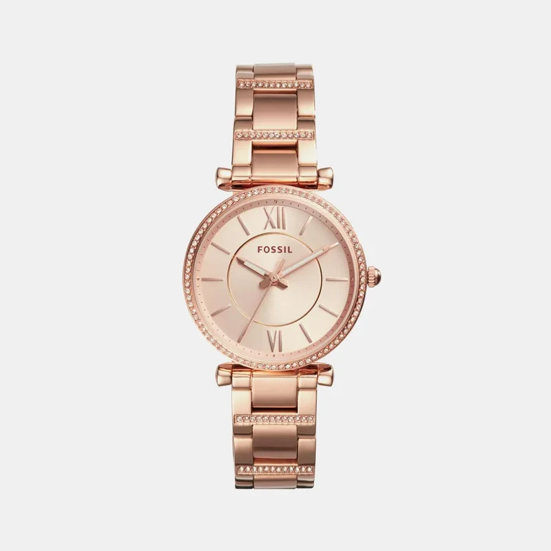 Montre FOSSIL Femme Carlie en Acier Doré Rose ES4301