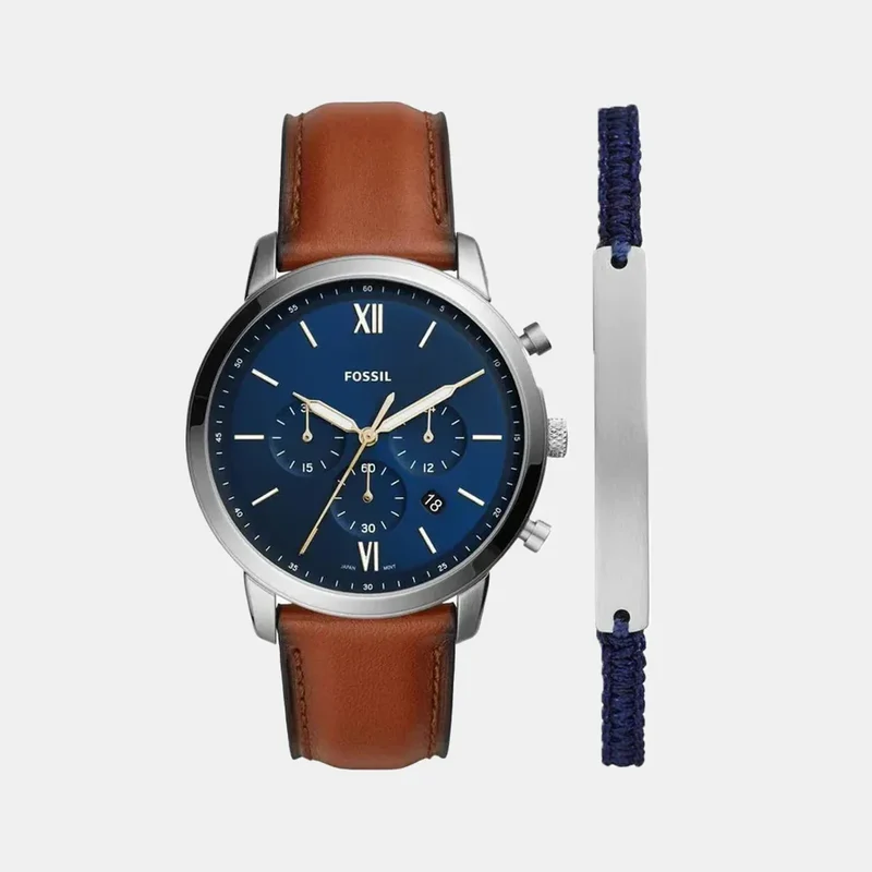 Montre FOSSIL Homme Neutra Coffret Montre et Bijoux Chronographe FS5708SET