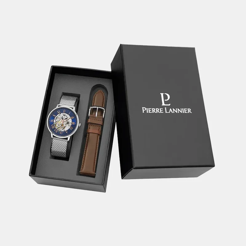 Montre PIERRE LANNIER Homme Automatic Coffret Bracelets Interchangeables 391C168