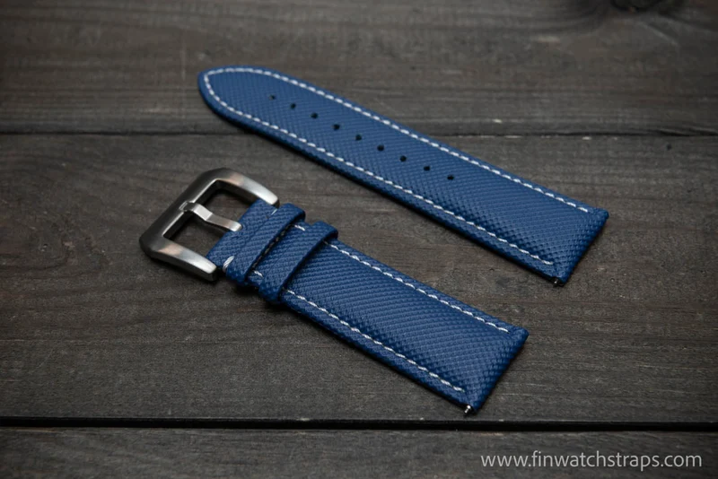 Sailcloth Canvas watch strap, waterproof watch band, fits Breitling, U-Boat, Seiko and other heavy watches 19 mm, 20 mm, 21 mm, 22mm, 23mm, 24 mm