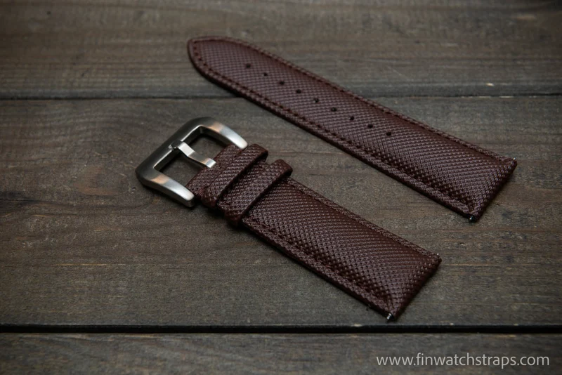 Sailcloth Canvas watch strap, waterproof watch band, fits PAM, U-Boat, Seiko and other heavy watches 19 mm, 20 mm, 21 mm, 22mm, 23mm, 24 mm