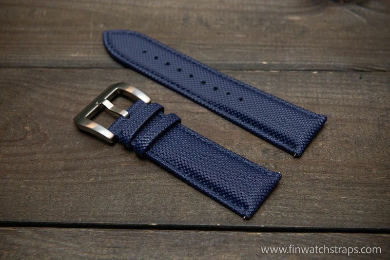 Sailcloth Canvas watch strap, waterproof watch band, fits PAM, U-Boat, Seiko and other heavy watches 19 mm, 20 mm, 21 mm, 22mm, 23mm, 24 mm