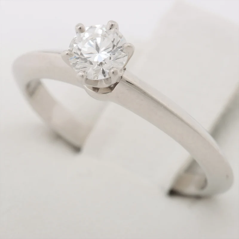 Bagues solitaires en diamant Tiffany Pt950 0,29 ct