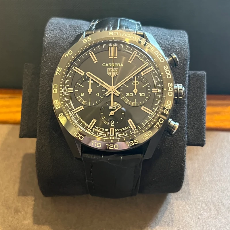 Coffret complet Tag Heuer Carrera Calibre Heuer 02 Édition japonaise CBN2A1G.FC6501