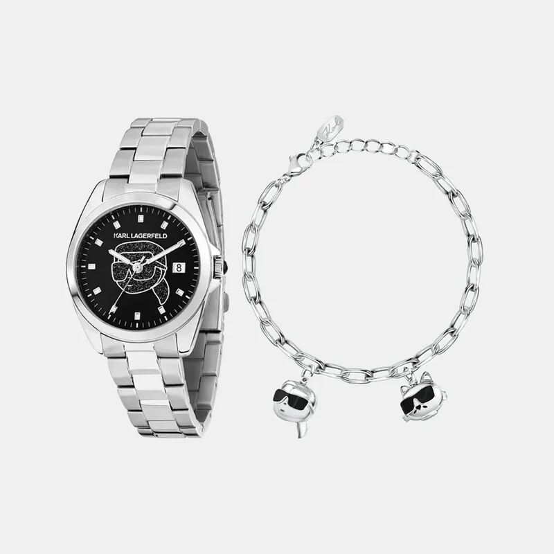 Montre KARL LAGERFELD Femme Round Ikonic - Coffret avec Bracelet R0553101516