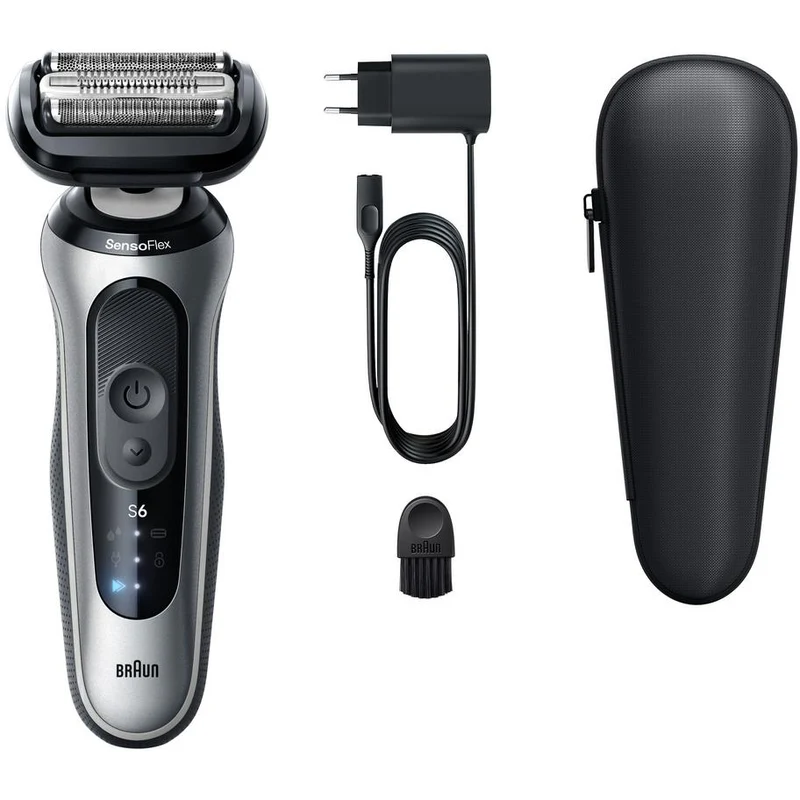 Braun Series 6 Electric Shaver for Men with Travel Case (Silver)