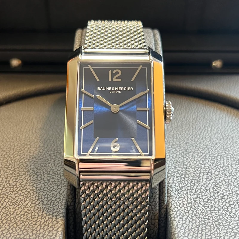 Coffret complet Baume & Mercier Hampton à cadran bleu 65885