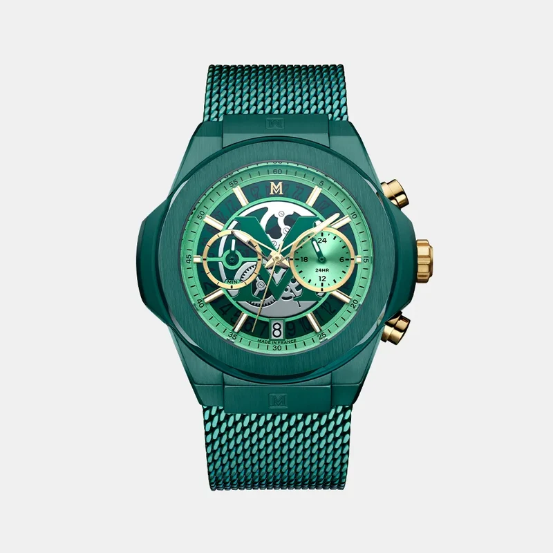 Montre MONTIGNAC Homme en Acier Milanais Vert MOW1309