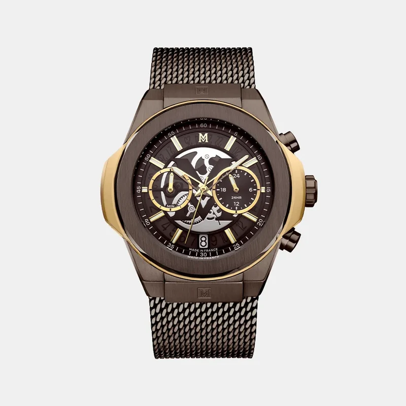 Montre MONTIGNAC Homme en Acier Marron MOW1308