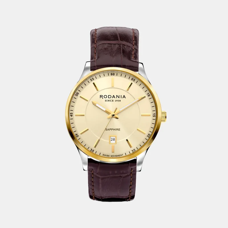 Montre RODANIA Homme en Cuir Marron R22078