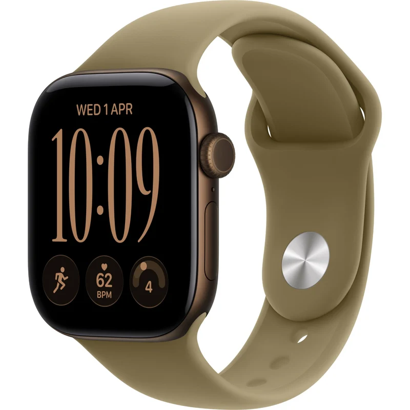 Apple Watch Series 12 42mm Dark Bronze Aluminium Case GPS + Cellular Sport Band (M/L) [Olive]