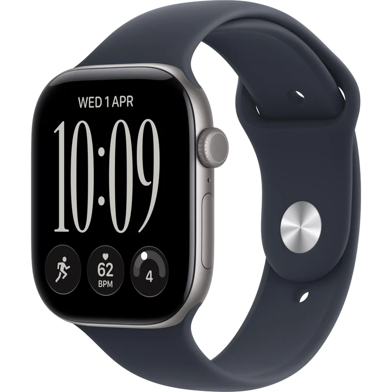 Apple Watch Series 12 46mm Space Grey Aluminium Case GPS + Cellular Sport Band (S/M) [Navy Blue]