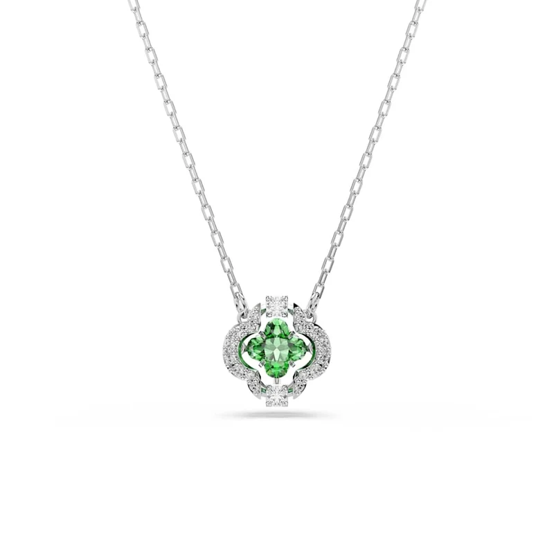 Swarovski Collier Una Sparkling DC argenté avec cristal vert 5757785