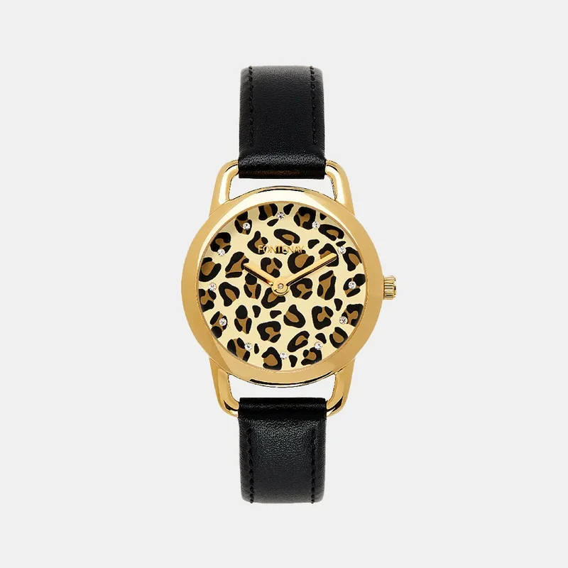 Montre FONTENAY Rosanna Femme en Cuir Noir FPA00707