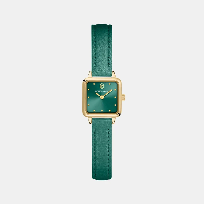 Montre PIERRE LANNIER Femme Neora en Cuir Vert 059H577