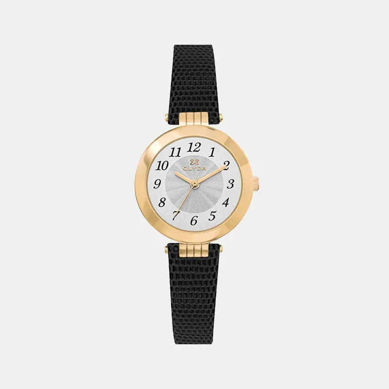 Montre CLYDA Femme Triomphe en Cuir Noir CLA0755PAAN
