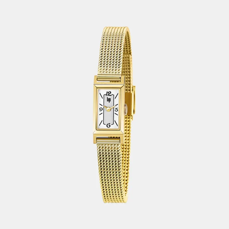 Montre LIP Femme Churchill T13 en Acier Milanais Doré 671226