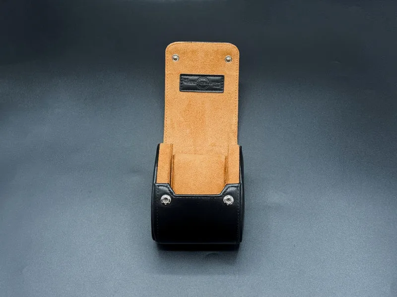 Etui montre en cuir noir
