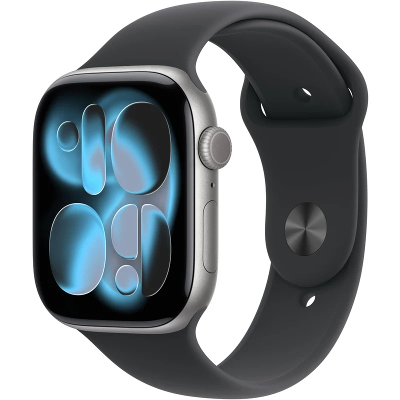 Apple Watch Series 11 46mm Space Grey Aluminium Case GPS Sport Band (S/M) [Black]