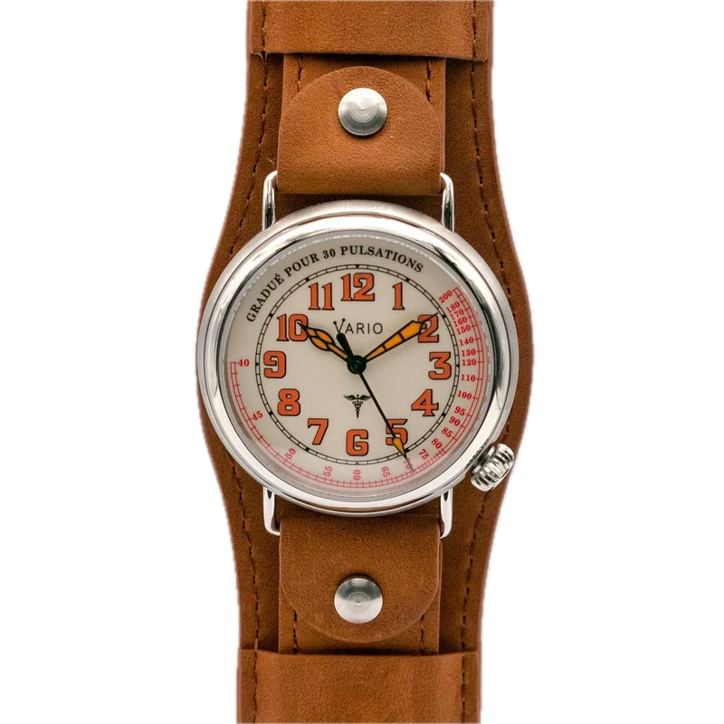 Vario 1918 Medic Cadran Crème avec Luminescence Orange