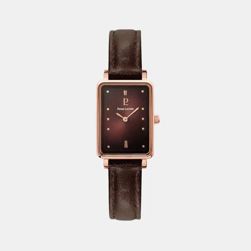 Montre PIERRE LANNIER Femme Ariane en Cuir Marron 050K984
