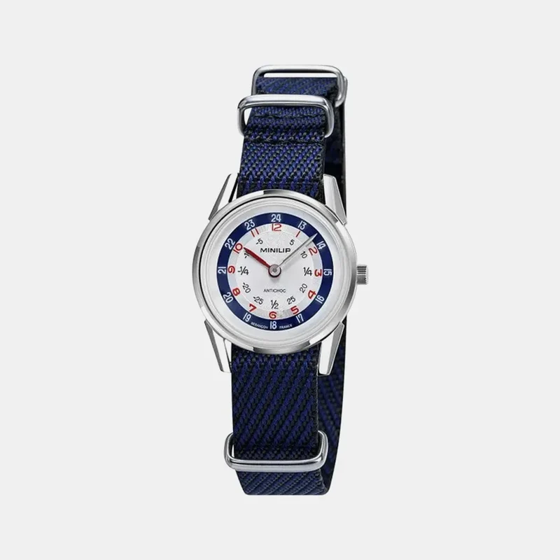 Montre LIP Junior MiniLip en Nylon Bleu 671971
