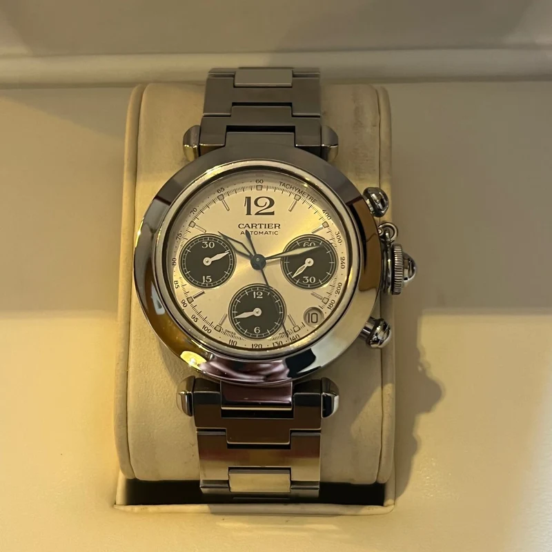 Coffret complet chronographe Cartier Pasha C W31048M7