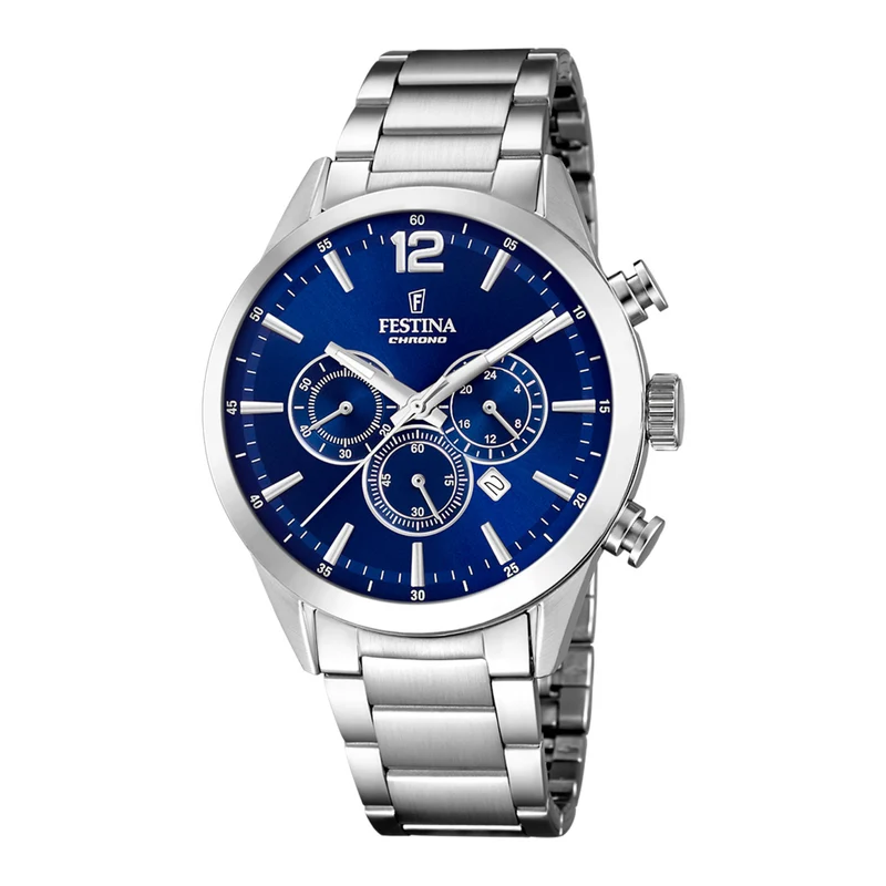 Festina Timeless Chrono Hommes Montre Argent F20343/7