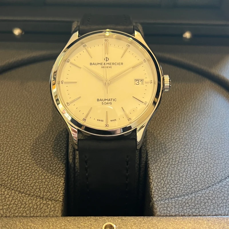 Coffret complet Baume & Mercier Clifton Baumatic 5 Days 2024 M0A10398