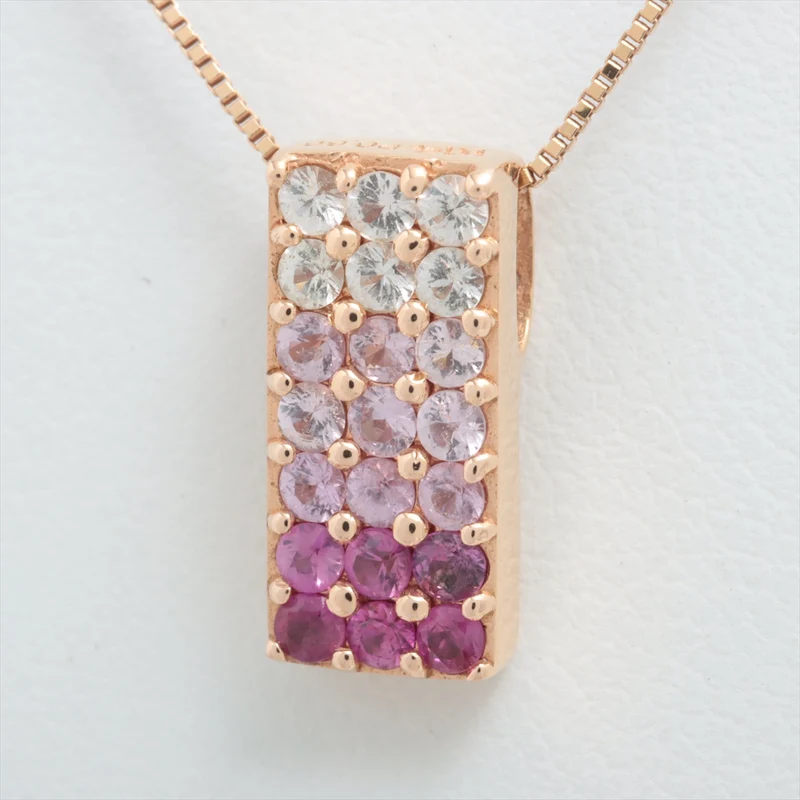 Collier Saphir 0.66 ct Or Rose 14kt 2.5g