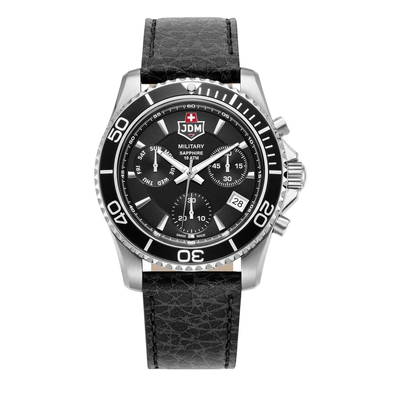 JDM Military Sierra Chrono Montre Homme Noire JDM-WG019-05