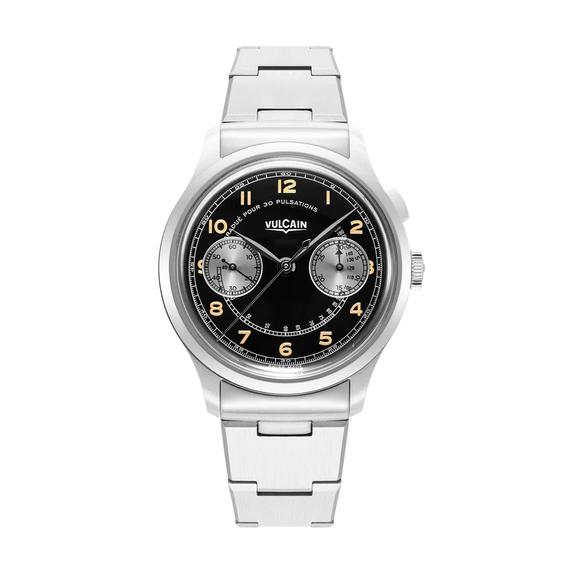 Vulcain Manuel Monopusher Heritage - Noir et blanc