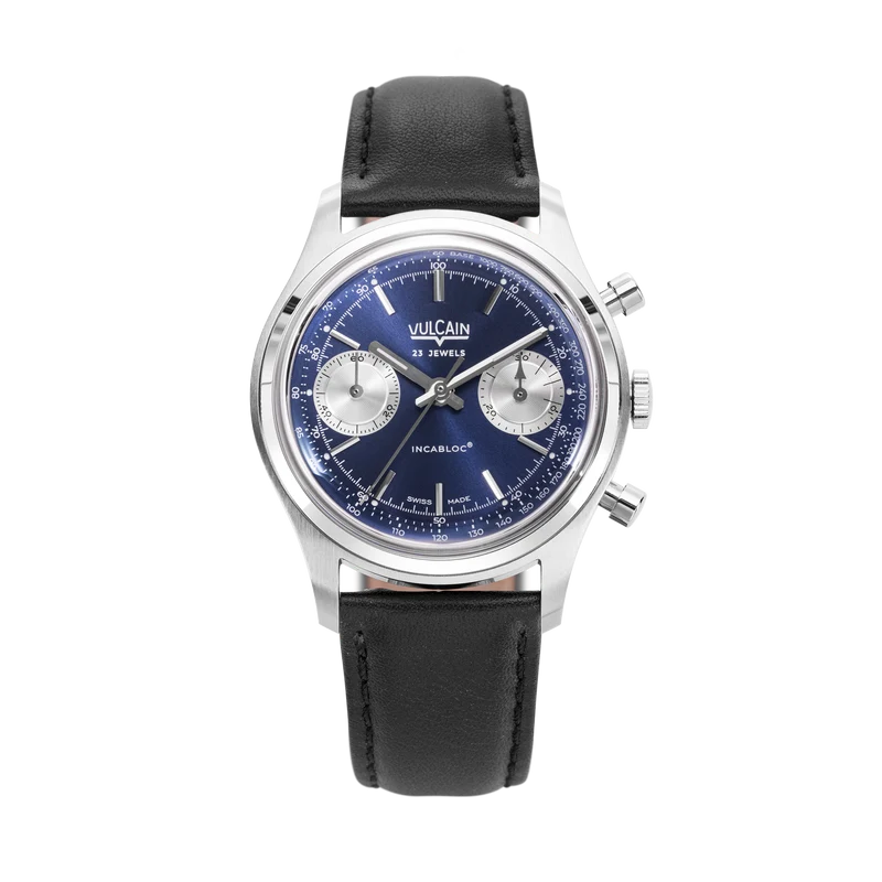 Vulcain Chronographe manuel des années 70 - Bleu