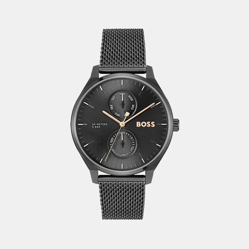 Montre BOSS Homme Business en Acier Milanais Noir 1514105