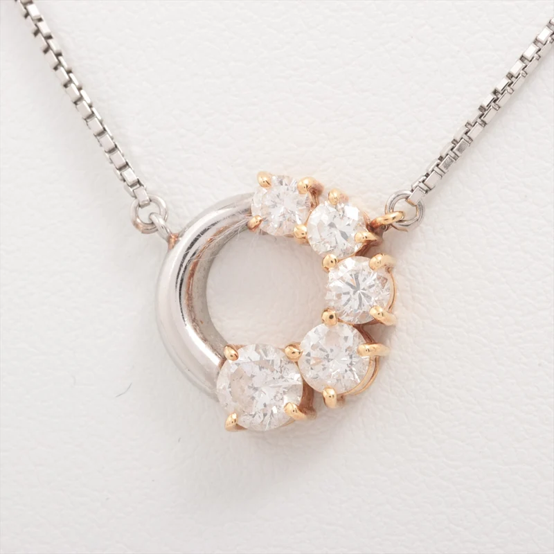 Collier Diamants 1.04 ct Or Jaune 18ct & Pt850 6.4g