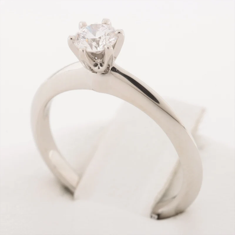 Bague Tiffany Diamant 0.28 ct Pt950 3.6 g