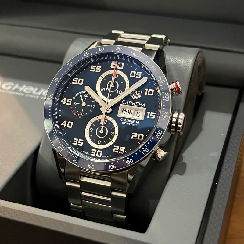 Montre Tag Heuer Carrera 43 mm Cal 16, ensemble complet 2019 CV2A1V.BA0738