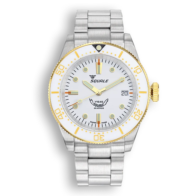 Montre automatique Squale 1545 en acier blanc (1545WTWT.AC)