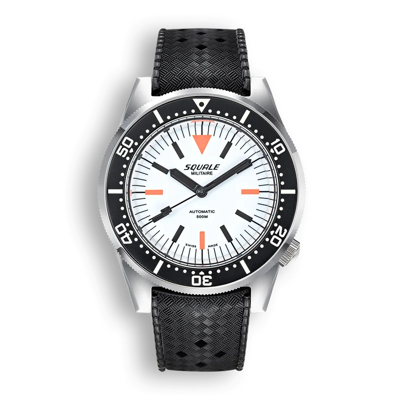 Montre automatique militaire Squale 1521 entièrement lumineuse en acier 1521FUMIWT.HT