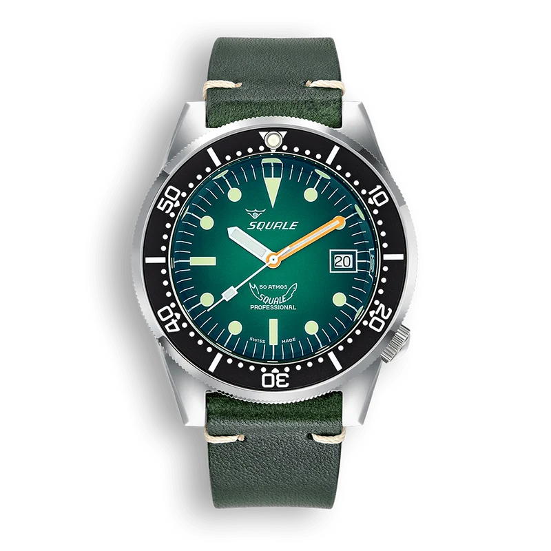 Montre automatique Squale 1521 Green Ray en acier (1521PROFGR.PVE)