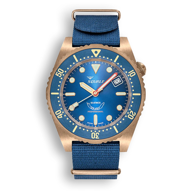 Montre automatique Squale 1521 Sunray Blue Bronze 1521BRONBL.BN20