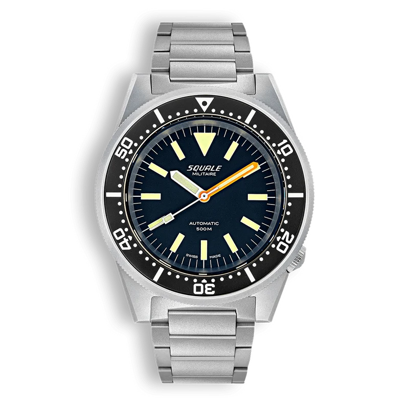 Montre automatique Squale 1521 Militare avec bracelet en acier sablé 1521MILBL.SQ20S