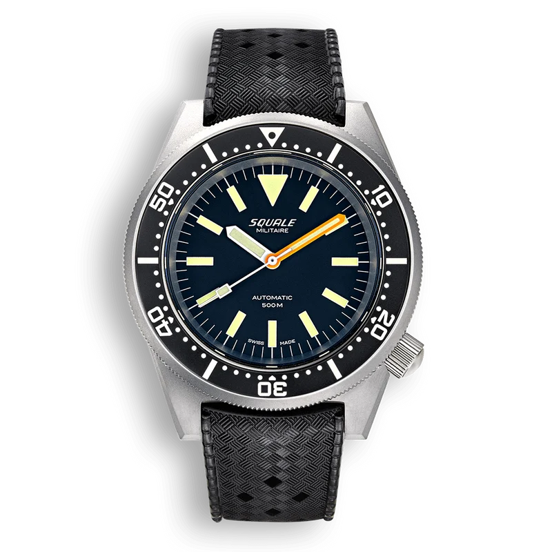 Montre automatique Squale 1521 Militaire en acier sablé 1521MILBL.HT