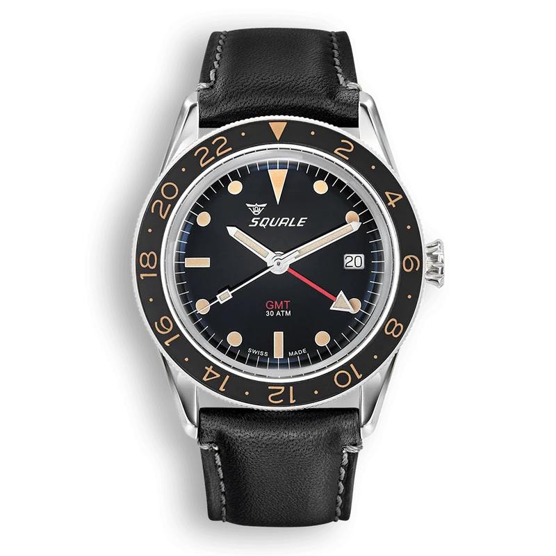 Montre automatique vintage Squale Sub-39 GMT en acier SUB-39GMTV.PN